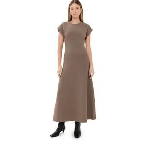 NWT Co & Company Ribbed Sleeveless Midi Dress Oatmeal Size Small